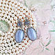 Blue agate, cordierite (set) (311). Jewelry Sets. The Precious Casket. Online shopping on My Livemaster.  Фото №2