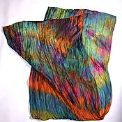 Аксессуары handmade. Livemaster - original item Silk scarf multicolored bright demi-season stole for women. Handmade.