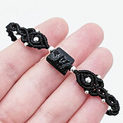Украшения handmade. Livemaster - original item Sherl bracelet black tourmaline bracelet made of natural stone. Handmade.
