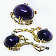 Set in 925 silver with natural amethysts cabochons and sapphire. Jewelry Sets. Silverjewels. My Livemaster. Фото №5