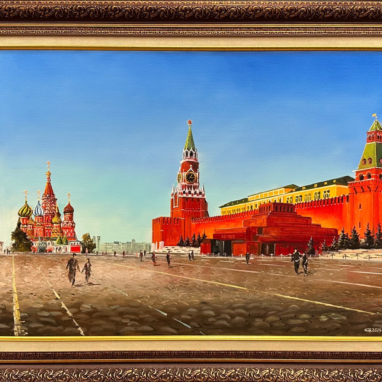Картина маслом на холсте «Красная площадь. Мавзолей» 50х70 – купить ...