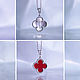 Кулон клевер четырехлистник со вставкой из перламутра. Серебро 925. Кулон. *JewelErza *. Ярмарка Мастеров.  Фото №4