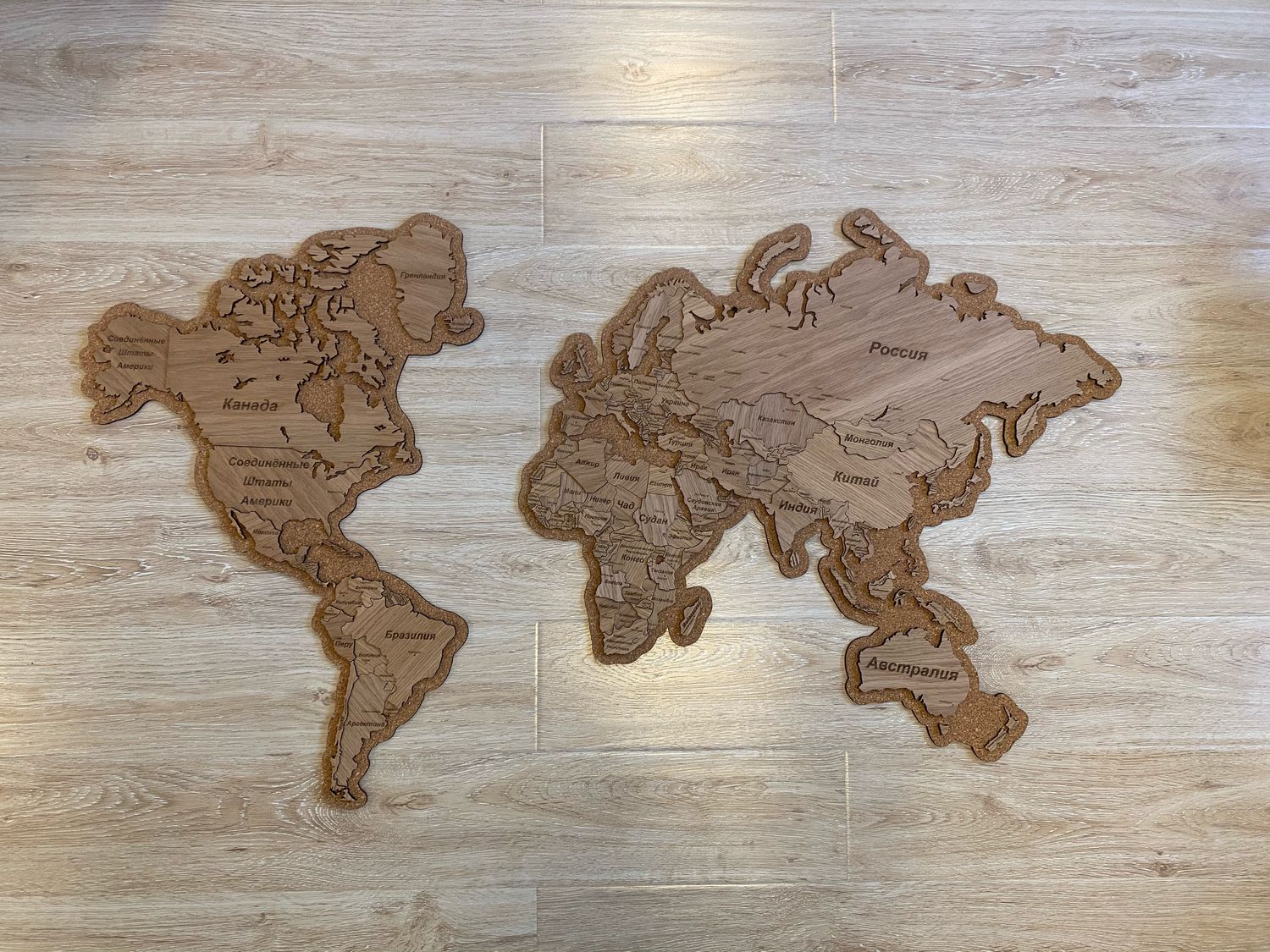 Коврик с картой мира на стол