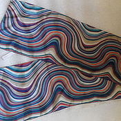 Винтаж handmade. Livemaster - original item Scarf with abstract pattern,silk,vintage India. Handmade.