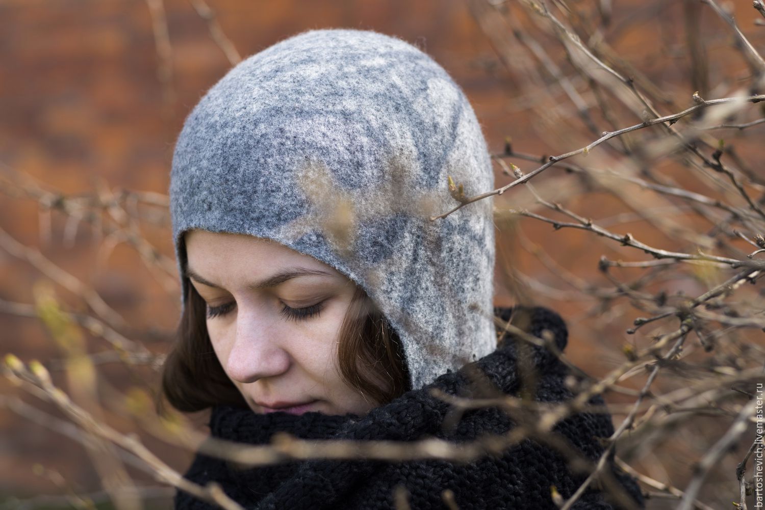 Winter hat felted 'Perfect', Hat with ear flaps, St. Petersburg,  Фото №1