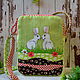 Bag for a girl 'Bunnies on the lawn', Bags for children, Kolomna,  Фото №1
