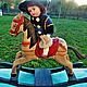Винтаж: Старинная миниатюрная лошадка качалка для кукол Chevale дерево Франция, Куклы винтажные, Орлеан,  Фото №1