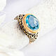 Gold plated silver sky blue topaz ring (RCOV12x10). Rings. IRStudio. Online shopping on My Livemaster.  Фото №2