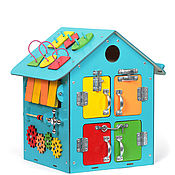 Куклы и игрушки handmade. Livemaster - original item Basebord busy Building 30h30h40 cm Turquoise. Handmade.