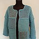 Knitted turquoise coat ' Favorite turquoise'. Coats. vyazanaya6tu4ka. My Livemaster. Фото №5
