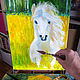 Заказать Картина Белая лошадь 40 х 30 Холст Масло Конь. А.Зульфия А. (azaart). Ярмарка Мастеров. . Картины Фото №3