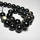 Obsidian smooth ball 14 mm. Beads1. Elena (luxury-fittings). Online shopping on My Livemaster.  Фото №2