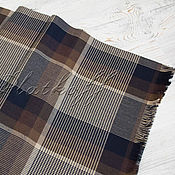 Твидовый шарф серого меланжевого цвета из ткани Dior 