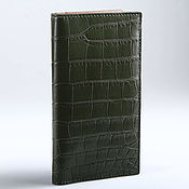 Сумки и аксессуары handmade. Livemaster - original item Genuine Crocodile Leather Purse IMA0959Army45. Handmade.