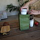 Пакет для ланча М 29*15*10 см./цвет зеленый. Мешочки. ecoideas.shop. Интернет-магазин Ярмарка Мастеров.  Фото №2