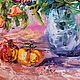 Oil painting flowers apple pomegranate ' Fruits and flavors'. Pictures. Russian Oil Paintings. Online shopping on My Livemaster.  Фото №2
