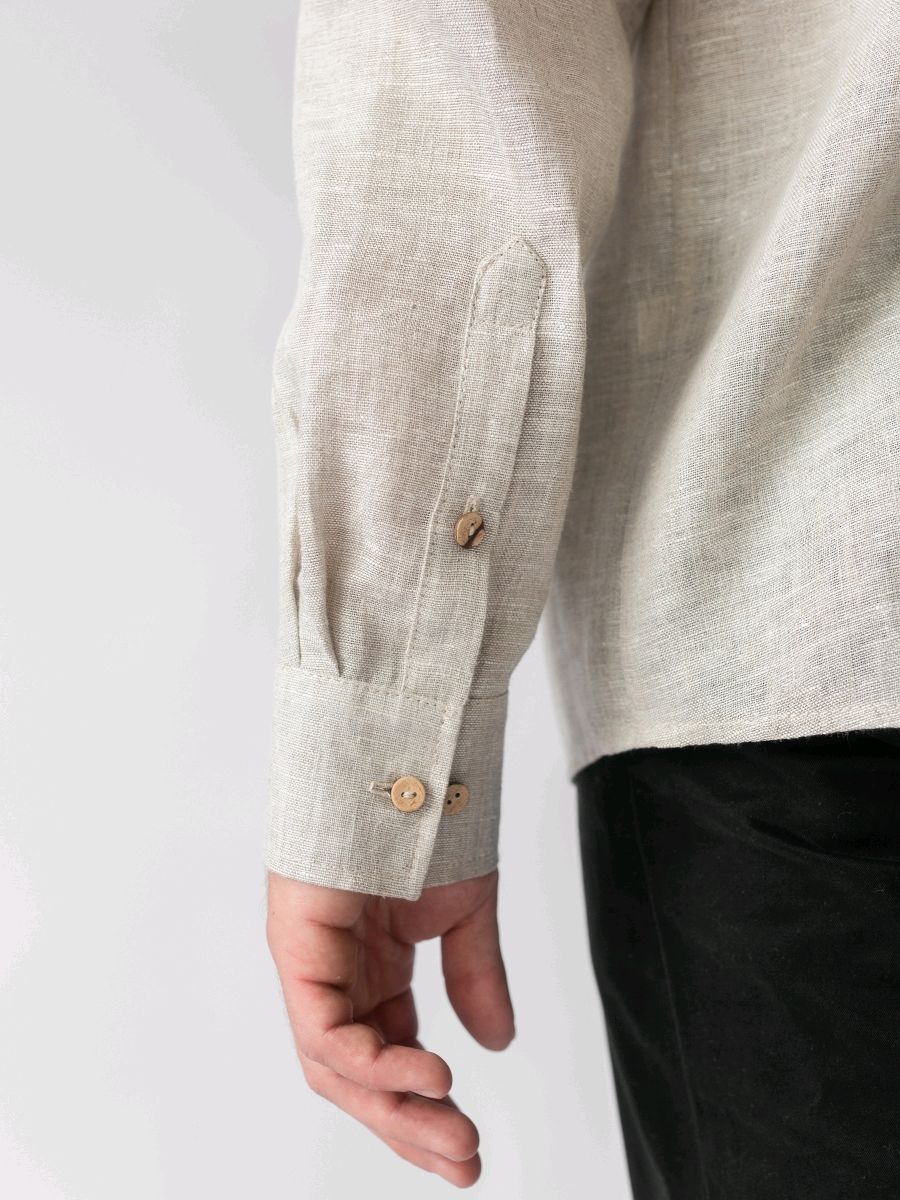 Льняная рубашка мужская Gray 100% лен в интернет-магазине Ярмарка ...