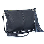Сумки и аксессуары handmade. Livemaster - original item Blue Crossbody bag leather-crossbody bag with leather strap. Handmade.