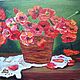 Oil Painting Still Life Red Poppies in a vase, Pictures, Novokuznetsk,  Фото №1