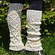  Fashionable Woolen leggings 'Arana' women's white. Leg warmers. Down shop (TeploPuha34). My Livemaster. Фото №6