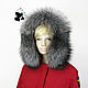 Luxury furry. Trim on the hood made of silver fox fur No. №1, Collars, Ekaterinburg,  Фото №1