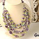 Order Long purple necklaces, Lilac spring. Grafoli jewellery. Livemaster. . Necklace Фото №3