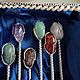 Coffee spoons 'Magic of stones', 6 pcs., Europe. Vintage Cutlery. Dutch West - Indian Company. Online shopping on My Livemaster.  Фото №2