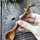 Cucharas: Cuchara de cerámica ramita con hojas, Spoons, Barnaul,  Фото №1