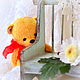Осенний цветочек (6 см). Мишки Тедди. teddy_and_toys. Интернет-магазин Ярмарка Мастеров.  Фото №2