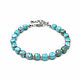 Turquoise bracelet 'Turquoise' natural turquoise bracelet for women, Bead bracelet, Moscow,  Фото №1