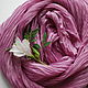 Scarf silk 'Cyclamen' eco dyeing cochineal, Scarves, Moscow,  Фото №1