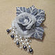 Brooch-pin: Snow rose. Brooches. Elena Rodina. Online shopping on My Livemaster.  Фото №2