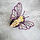Order Brooch-pin: Moth Violetta. little luxuries. Livemaster. . Brooches Фото №3