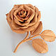 Brooch leather Beige-peach rose. Brooches. Shagree (Shagree). My Livemaster. Фото №5