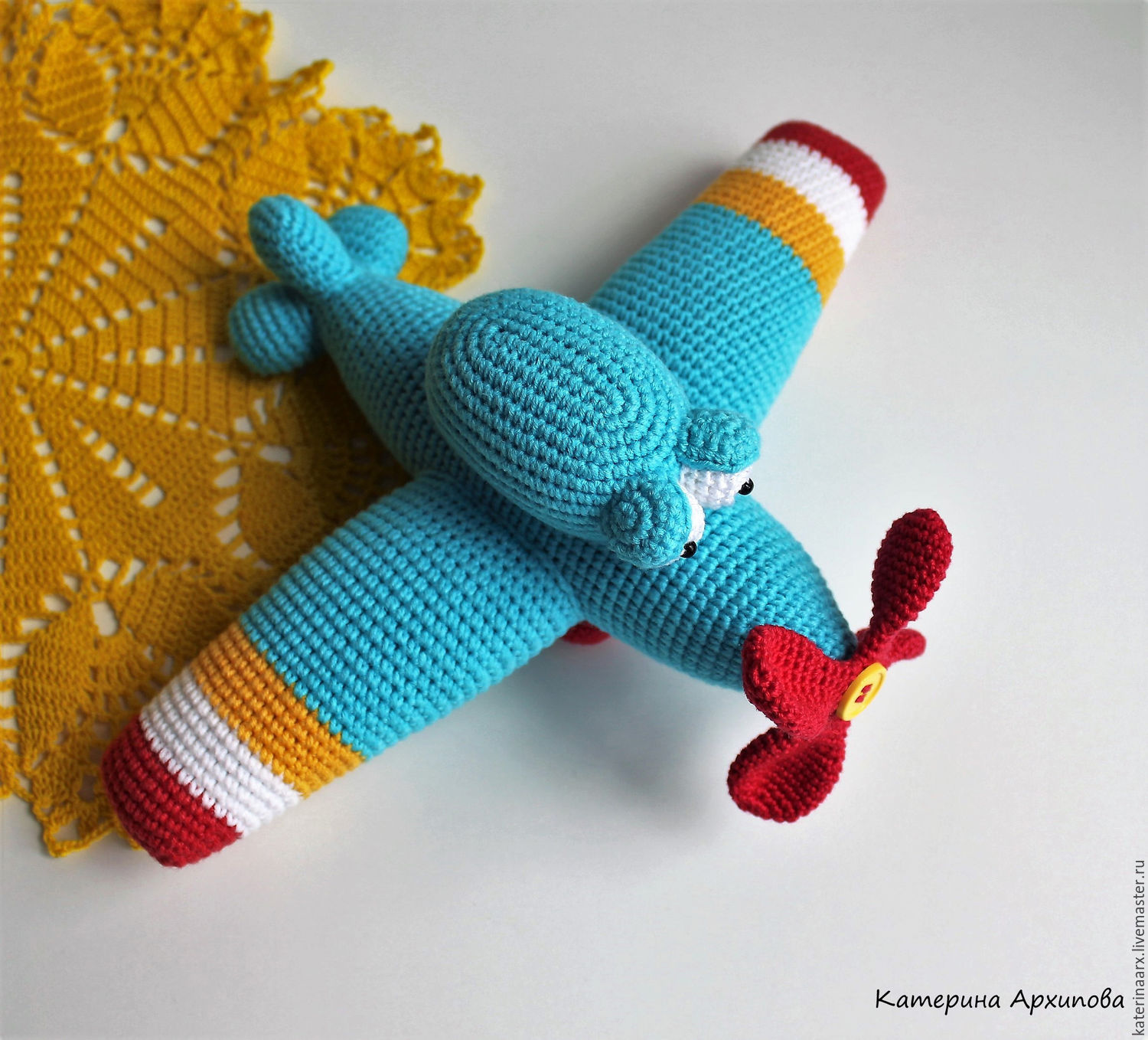 Knitted toy - airplane Knitted toy - airplane