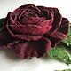 Belt felted rose color Marsala with a Bud. Belt. florawool (florawool). My Livemaster. Фото №6