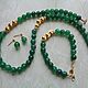 Necklace green agate with gold. Necklace. marusjy. My Livemaster. Фото №5