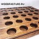 Шотница прямая на 6шотов. Дуб. Подставки для бутылок и бокалов. WOODFACTURE. Ярмарка Мастеров.  Фото №4