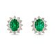 Дорогие серьги с колумбийскими изумрудами и бриллиантами 6,60 CTS 18K, Серьги классические, Вест-Палм-Бич,  Фото №1