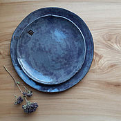 Керамическая тарелка "Мох и камень"