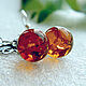 Order Amber. Earrings 'Flash' amber silver cupronickel. Frollena II. Natural Baltic amber. Livemaster. . Earrings Фото №3