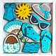 Set of gingerbread Beach collection. a gift to a friend, Gingerbread Cookies Set, Rostov-on-Don,  Фото №1