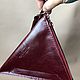 Triangle Bag tetrahedron made of genuine leather. Classic Bag. toritalia hand made. My Livemaster. Фото №5