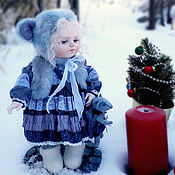 Текстильная кукла Виолетта. Маленькая текстильная кукла