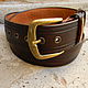 Men's belt,leather,for jeans, Straps, Kineshma,  Фото №1