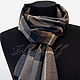 Order Classic men's brown plaid scarf. Platkoffcom. Livemaster. . Scarves Фото №3