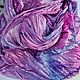 Большой фиолетовый шелковый шарф Палантин длинный жатый розово голубой. Шарфы. Анастасия - Шёлковые премудрости. Интернет-магазин Ярмарка Мастеров.  Фото №2
