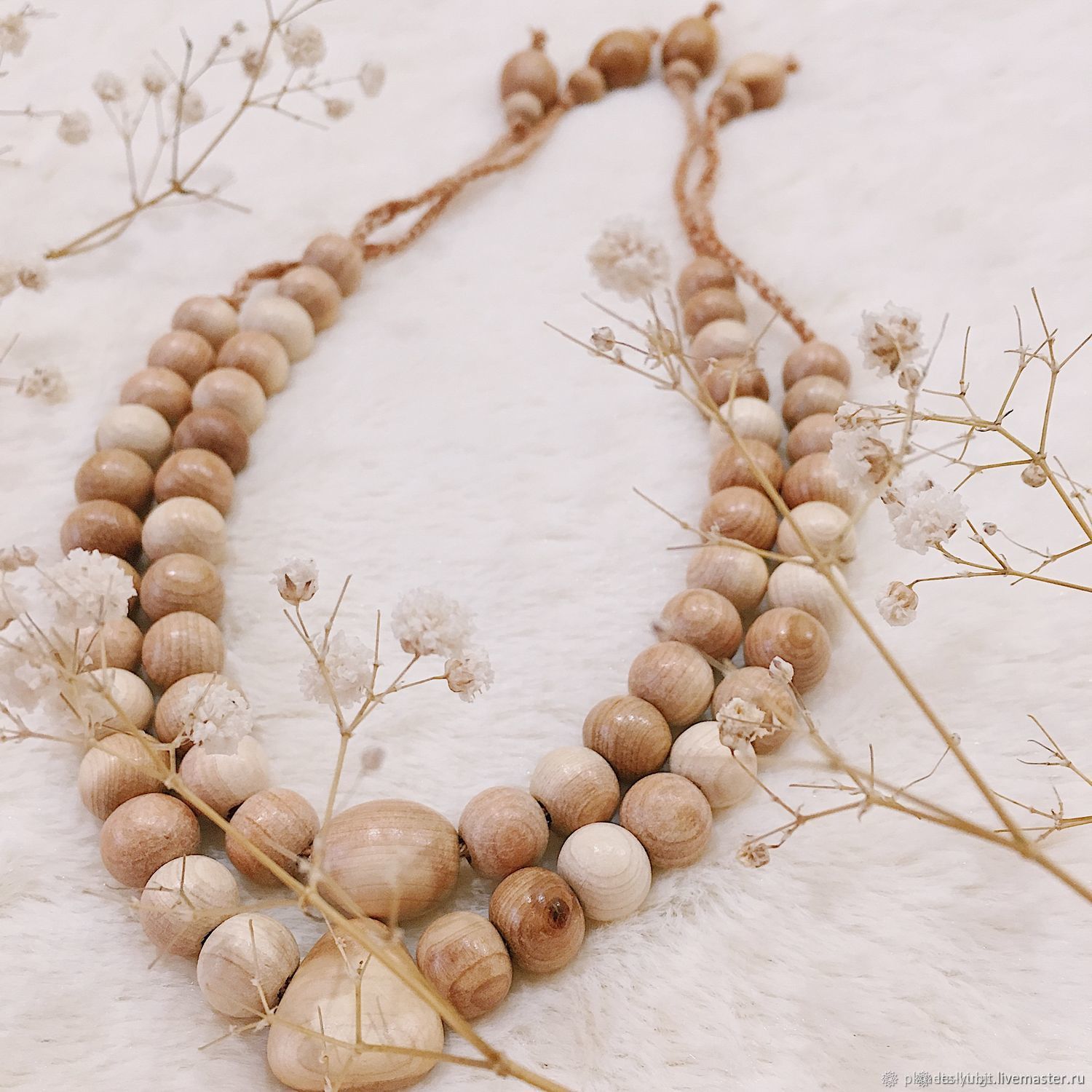 Бусы из можжевельника для детей купить в интернет-магазине Ярмарка ...