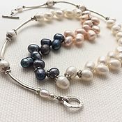 Украшения handmade. Livemaster - original item Necklace Pearls. Pearl natural, silver, handmade. Handmade.