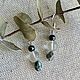 Order Earrings with natural stones larimar, glass and hematite. florispb. Livemaster. . Earrings Фото №3